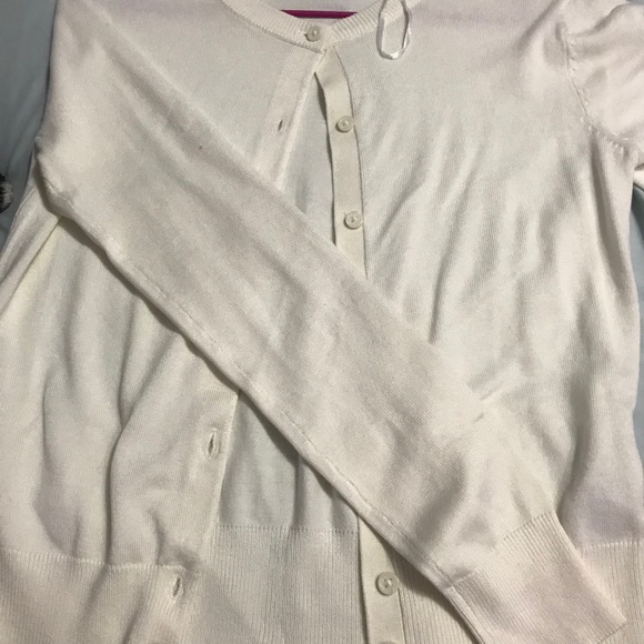 Ivory Button Up Cardigan - Picture 2 of 3